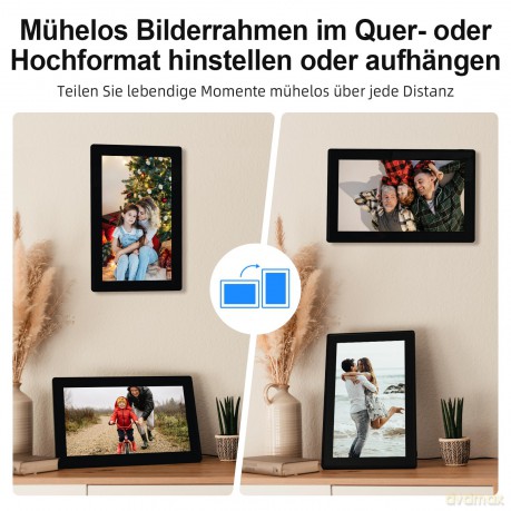 Rollei - Smarter picture frame - 15 Diagonal - WIFI - App Control - Model 150 - black