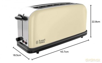 Russell Hobbs - Colours Plus 2 Slice Long Slot Toaster - Cream