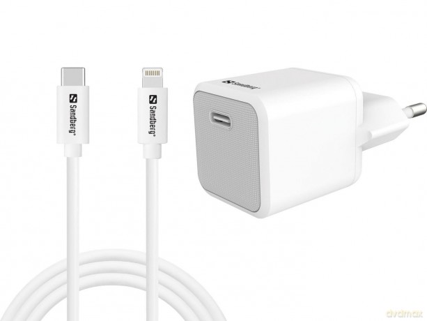 Sandberg - USB-C AC Charger 20W +Lightning 1M