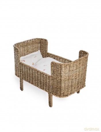 Smallstuff - Rosaline doll bed - natural seagrass (53000-03)