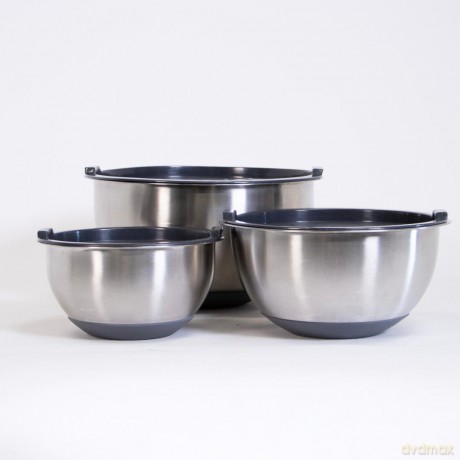 Sobczyk - Mixing Bowl Set with Silicone Base - Small 1L, Medium 2L, Large 4L