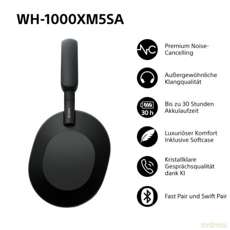 Sony - WH-1000XM5SA wireless over-ear headphones Black