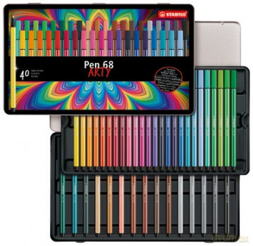 Stabilo - Pen 68 Arty - Metal Box, 40 pcs. (204055)