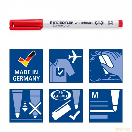 Staedtler - Lumocolor whiteboard marker - 4 pc asst. (301 WP4)