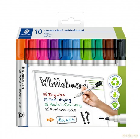 Staedtlet - Lumocolor whiteboard marker 2,0 mm - 10 pc. asst. (351 C10)