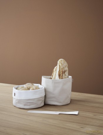 Stelton - Classic Bread Bag - Cotton - Sand/White - 23  H 21 cm
