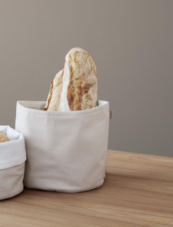 Stelton - Classic Bread Bag - Cotton - Sand/White - 23  H 21 cm