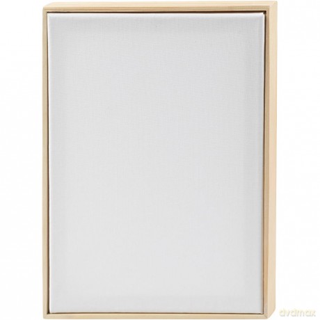 Stretched Canvas with Frame - A4 - size 29,7x21 cm - 280 g - white (25741)
