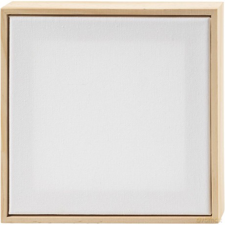 Stretched Canvas with Frame - size 15,8x15,8 cm - 280 g - white (25726)