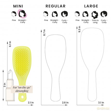 Tangle teezer - the ultimate detangler mini hyper yellow