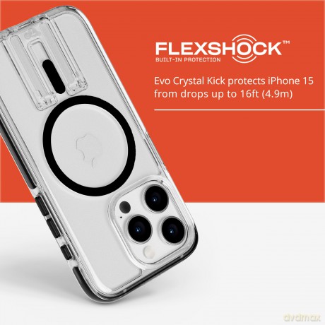 Tech21 - Evo Kick MagSafe iPhone 15 Pro Clear Black