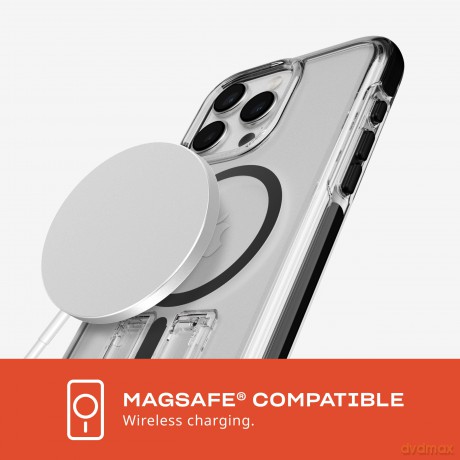 Tech21 - Evo Kick MagSafe iPhone 15 Pro Max Clear Black