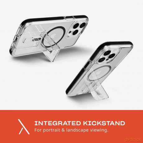 Tech21 - Evo Kick MagSafe iPhone 15 Pro Max Clear Black