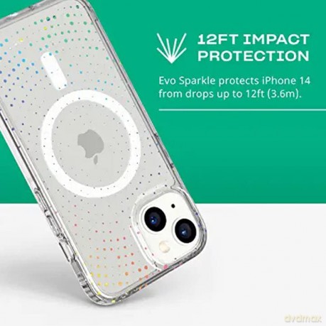 Tech21 - Evo Sparkle MagSafe - iPhone 14 Plus - Clear