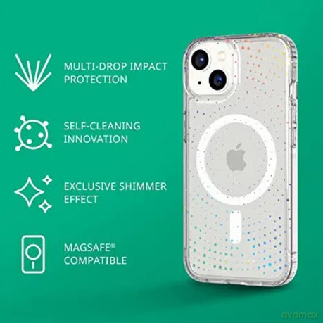 Tech21 - Evo Sparkle MagSafe - iPhone 14 Plus - Clear