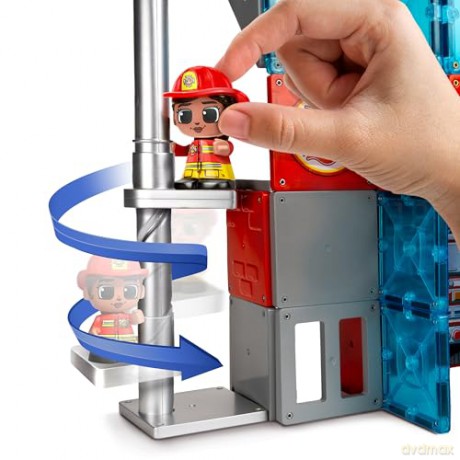 Tile Town - Fire Station, Magnetic Building Set