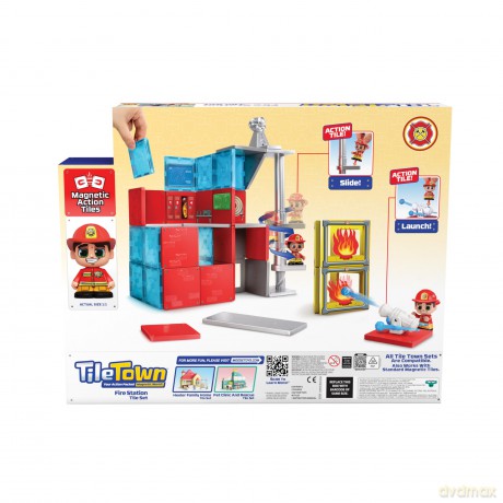 Tile Town - Fire Station, Magnetic Building Set