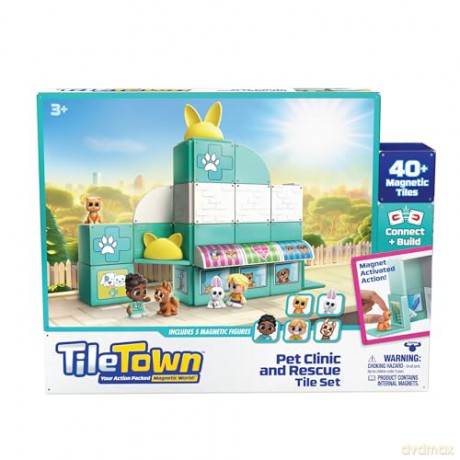 Tile Town - Veterinary Clinic, Magnetic Building Kit (90306)