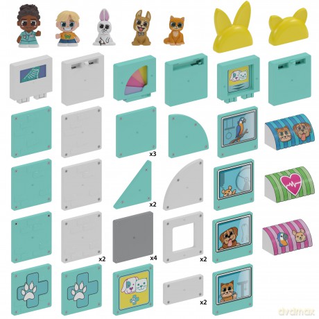 Tile Town - Veterinary Clinic, Magnetic Building Kit (90306)
