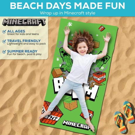 Towel - 70 x 140 cm - Minecraft Boom (1029328)