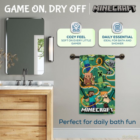 Towel - 70 x 140 cm - Minecraft Creeper (1029330)