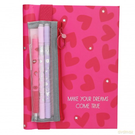 Trend - PENfection Notebook with Pen Set - Heart - Bright Red and Pink (413890)