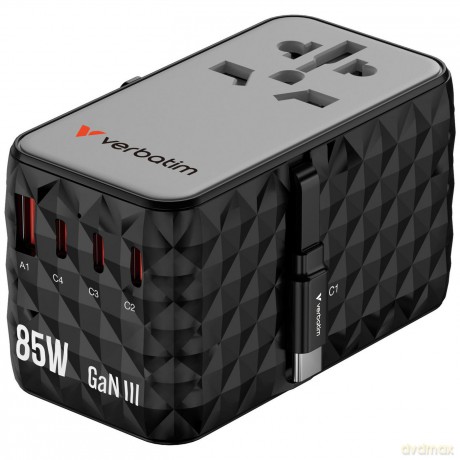 Verbatim - Charge 'n' Travel Diamond 85W Retractable Cable CNT-02