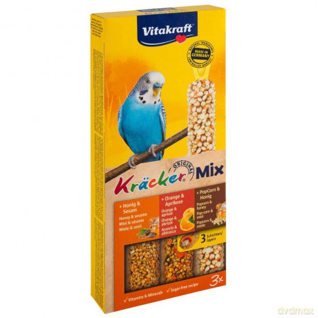 Vitakraft - Kr¤cker Mix Honey/orange/popcorn for budgies
