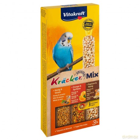 Vitakraft - Kr¤cker Mix Honey/orange/popcorn for budgies