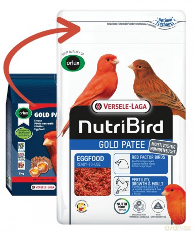 VORLUX - Nutribird Egg Food Canary Gold Patee - Red - 1kg