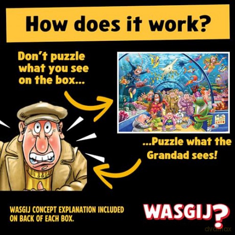 Wasgij - Original 43: Aquarium Antics (1000 pieces)