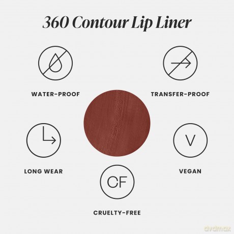 Wonderskin - 360 Contour Lip Liner - Mahogany - 1.2