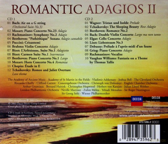 Romantic Adagios 2 [CD]