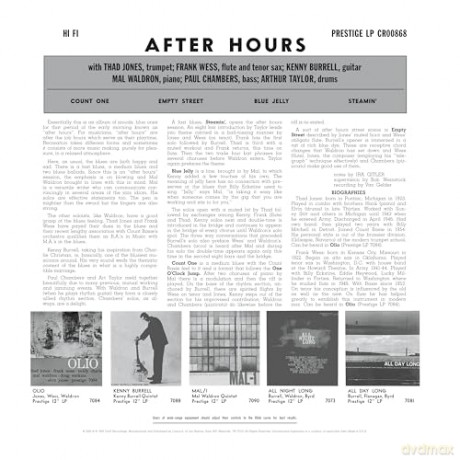 Thad Jones & Frank Wess & Kenny Burrell & Mal Waldron: After Hours [Winyl]