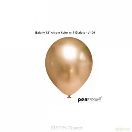 Balony chrom złote 30,5cm 100szt
