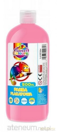 Farby plakatowe fluorescencyjne 500ml 6 róż