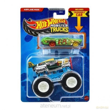 Hot Wheels Monster Trucks Pojazd 1:64 + Autko