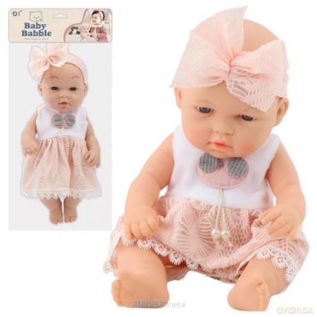 Lalka bobas 30cm w różowej sukience