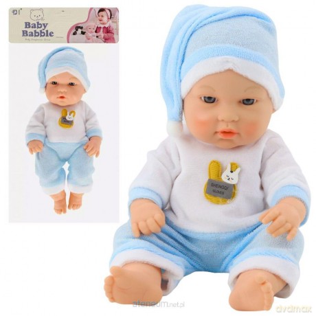 Lalka bobas w niebieskiej piżamce