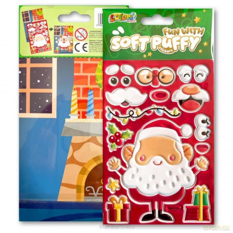 Naklejki puffy Fun with Santa Claus