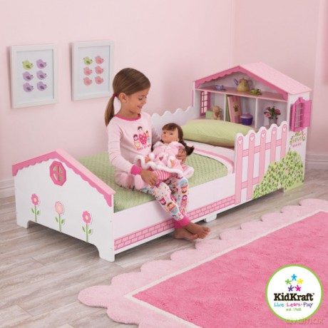 KIDKRAFT Łóżko z domkiem dla lalek [ZABAWKA]