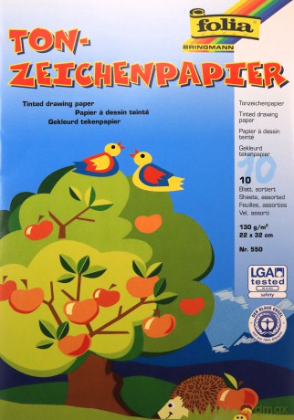 Teczka z papierem kolor 130g/m2 10 arkuszy