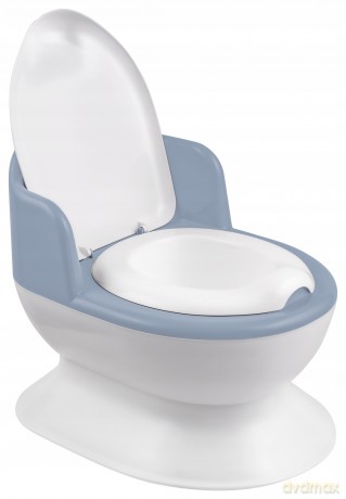 Toaleta dla maluchów biała, niebieska