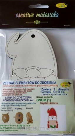 Zestaw do zdobienia ze sklejki Mikołaj