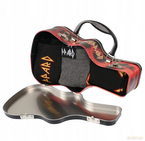Def Leppard: Def Leppard Socks 3 Pack In Guitar Tin (One Size)