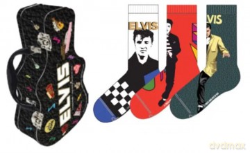 Elvis: Elvis Socks 3 Pack In Guitar Tin (One Size)