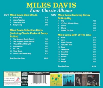 Miles Davis: Four Classic Albums (Blue Moods / Collectors Items / Dig / Birth Of The Cool) [CD]