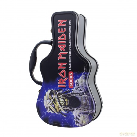 Iron Maiden: Iron Maiden Socks 3 Pack In Guitar Tin (One Size)