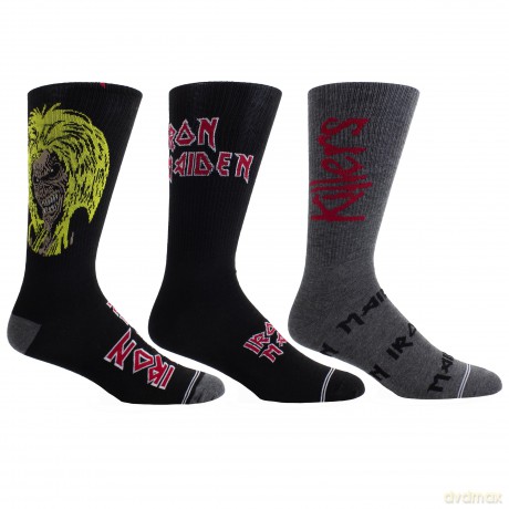 Iron Maiden: Iron Maiden Socks 3 Pack In Guitar Tin (One Size)