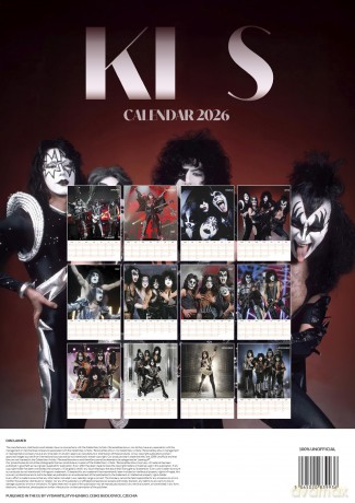 Kiss: Kiss 2026 Unofficial Calendar [KALENDARZ]
